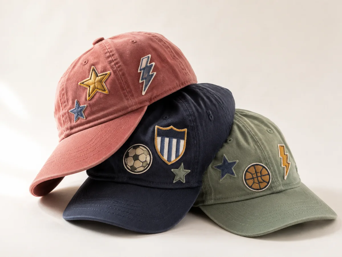 Team Caps — Initials and numbers pressed on